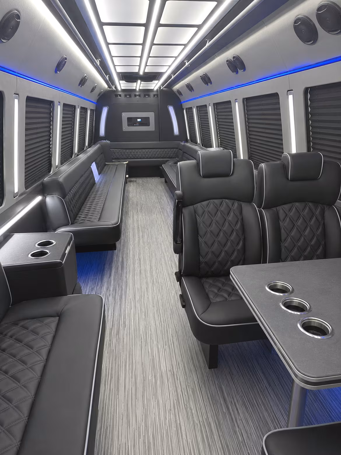 lansing 25 passenger party bus inside