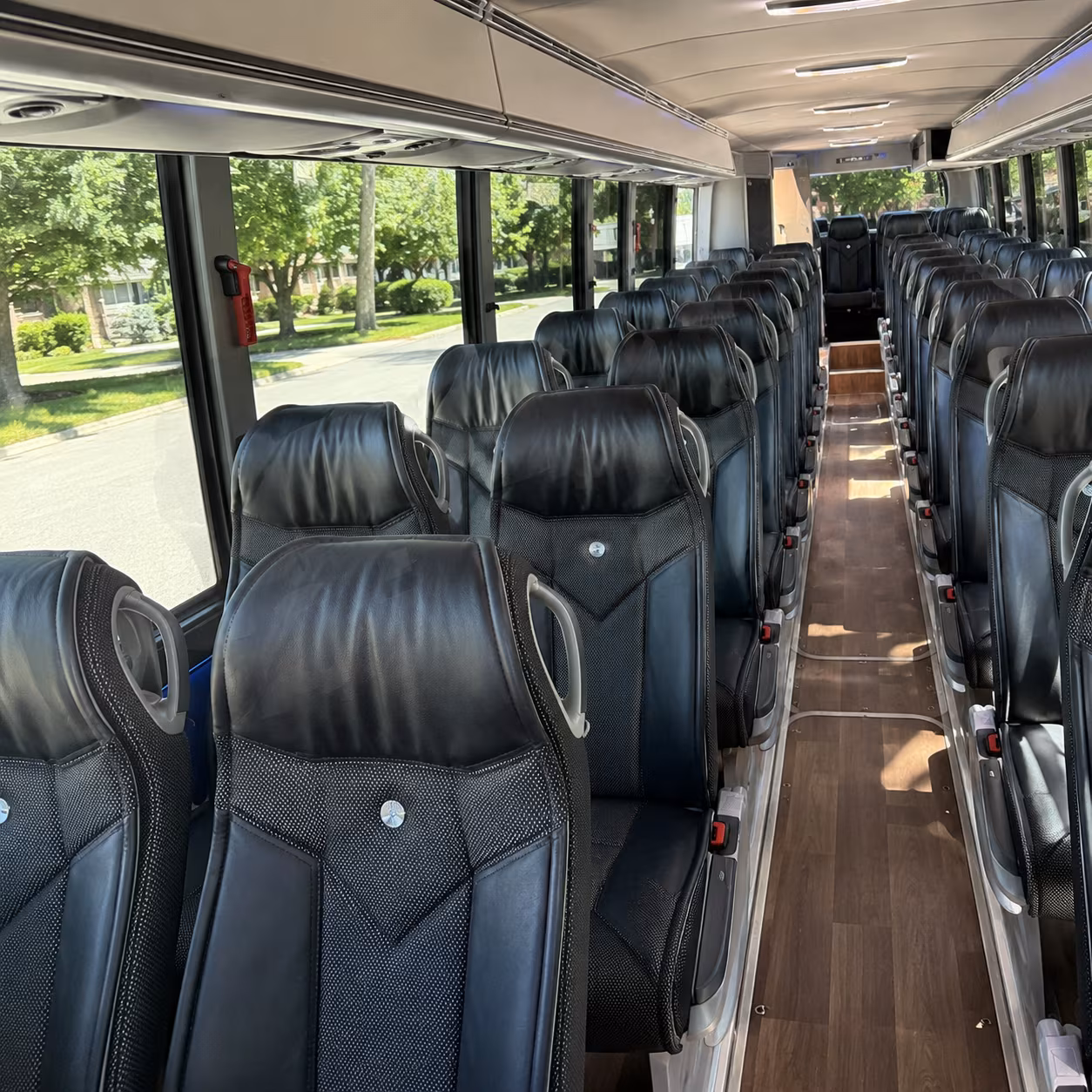lansing 40 passenger charter bus inside