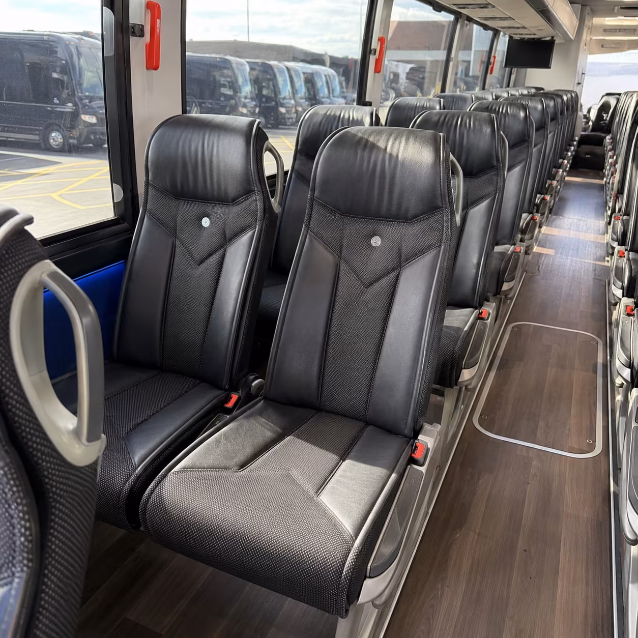 lansing 40 passenger charter bus interior