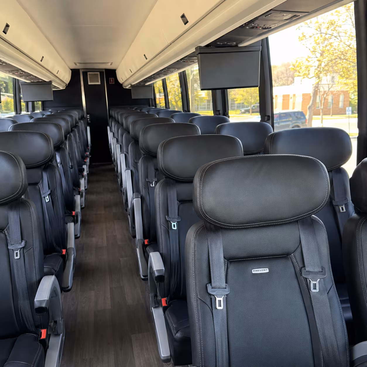lansing 45 passenger charter bus inside