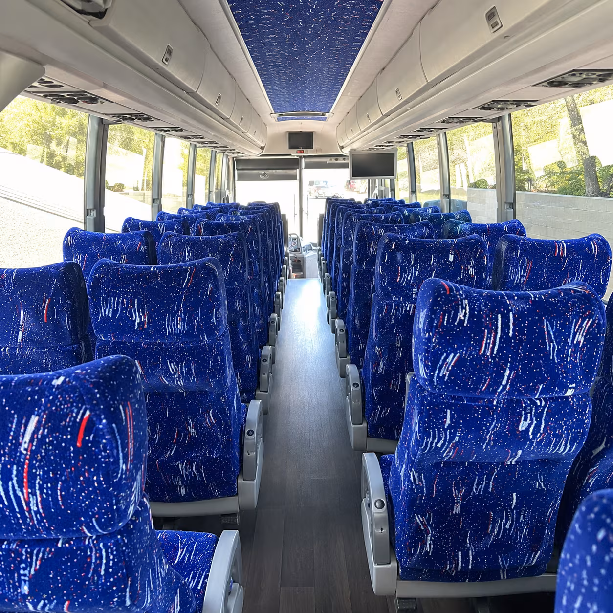 lansing 50 passenger charter bus interior