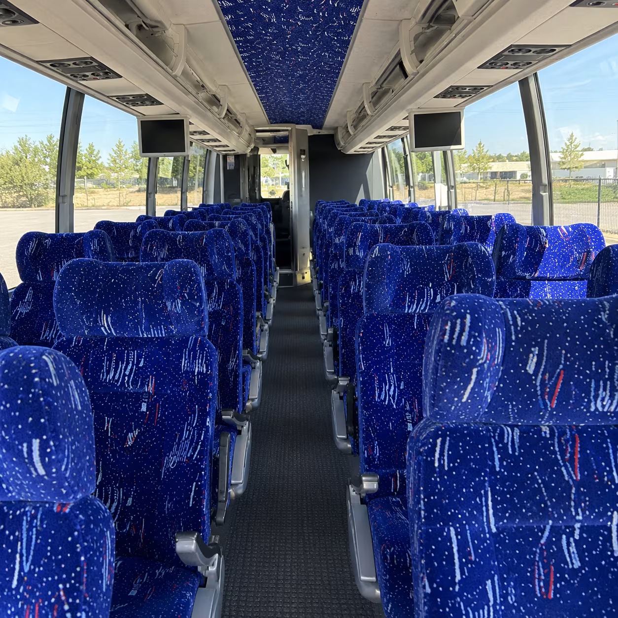 lansing 54 passenger charter bus interior