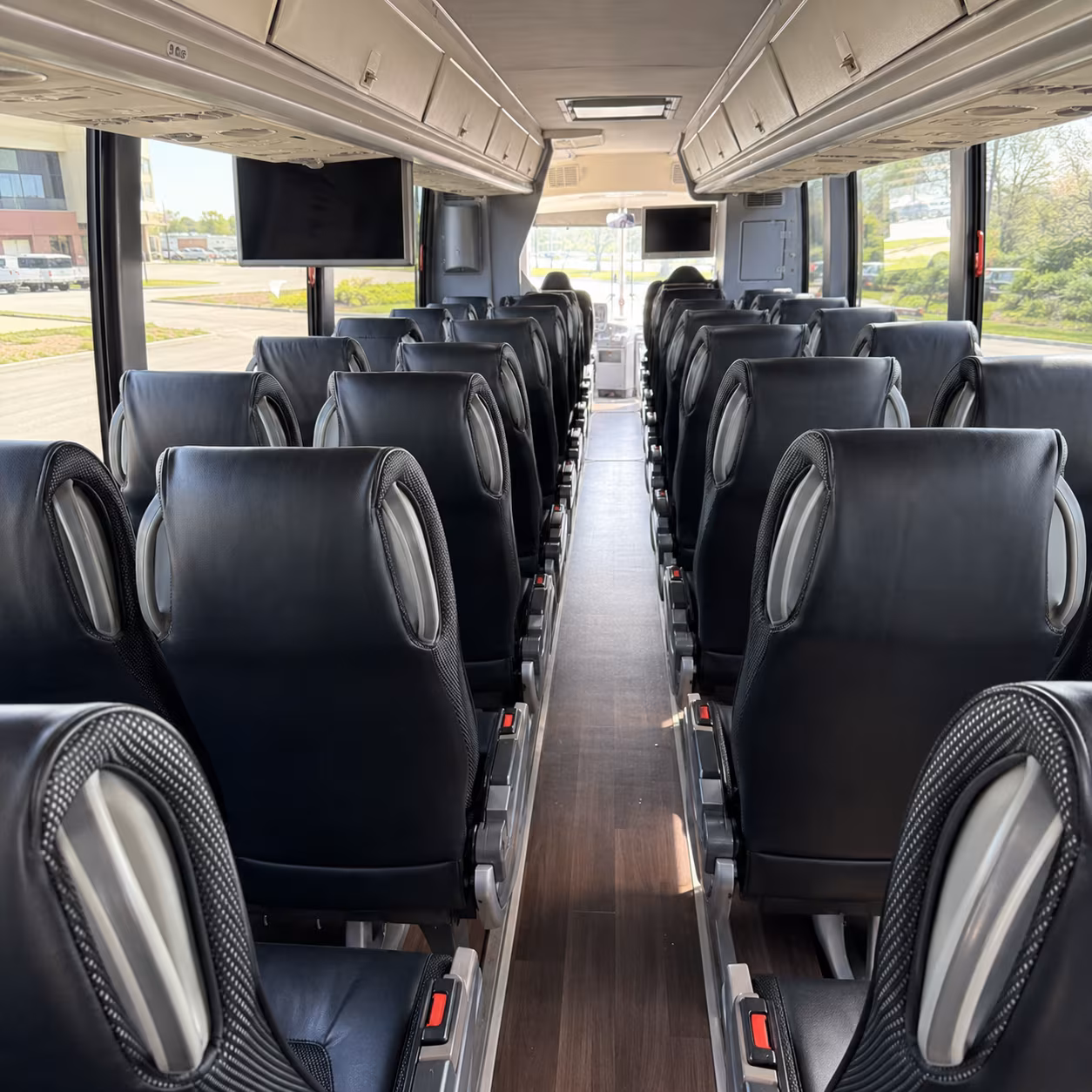 lansing 56 passenger charter bus inside