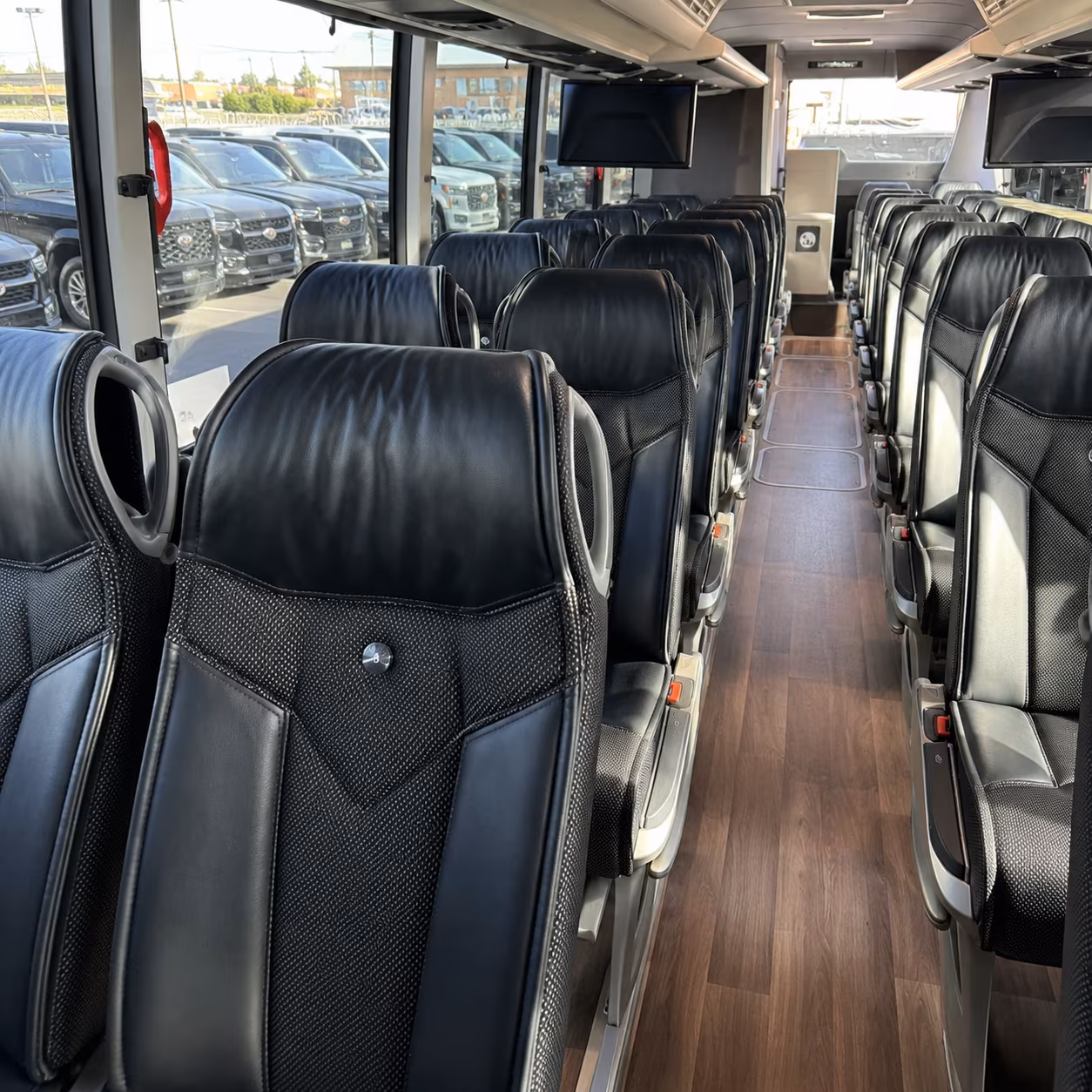 lansing charter bus inside